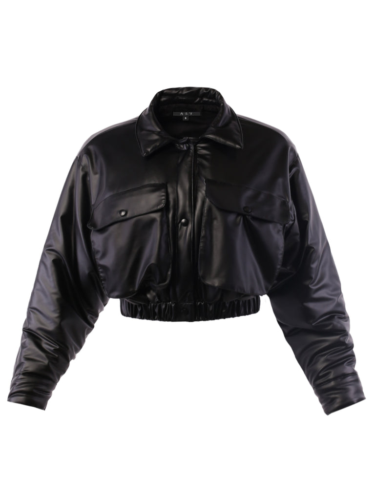 YAWCJL0001 padding bomber aviation ma-3 air jacket air force stylish winter fall jacket cropped jacket no zipper snap closure two pocket quilted good amazing gorgeous generous four snap warm cozy comfortable wonderful sexy airport jacket heaven go