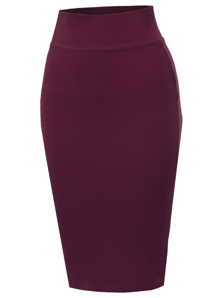 official YAWSKM0002 ponte pencil skirt knee length casual formal polite skirts pencil-skirt below knee below-knee thogn length alright right outwear wedding skirt party slim line solid tie dye mid rise high rise good material fantastic fabric techno