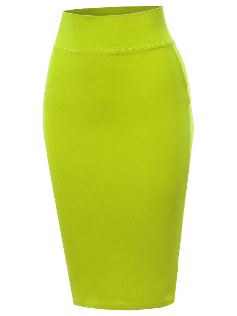 official YAWSKM0002 ponte pencil skirt knee length casual formal polite skirts pencil-skirt below knee below-knee thogn length alright right outwear wedding skirt party slim line solid tie dye mid rise high rise good material fantastic fabric techno