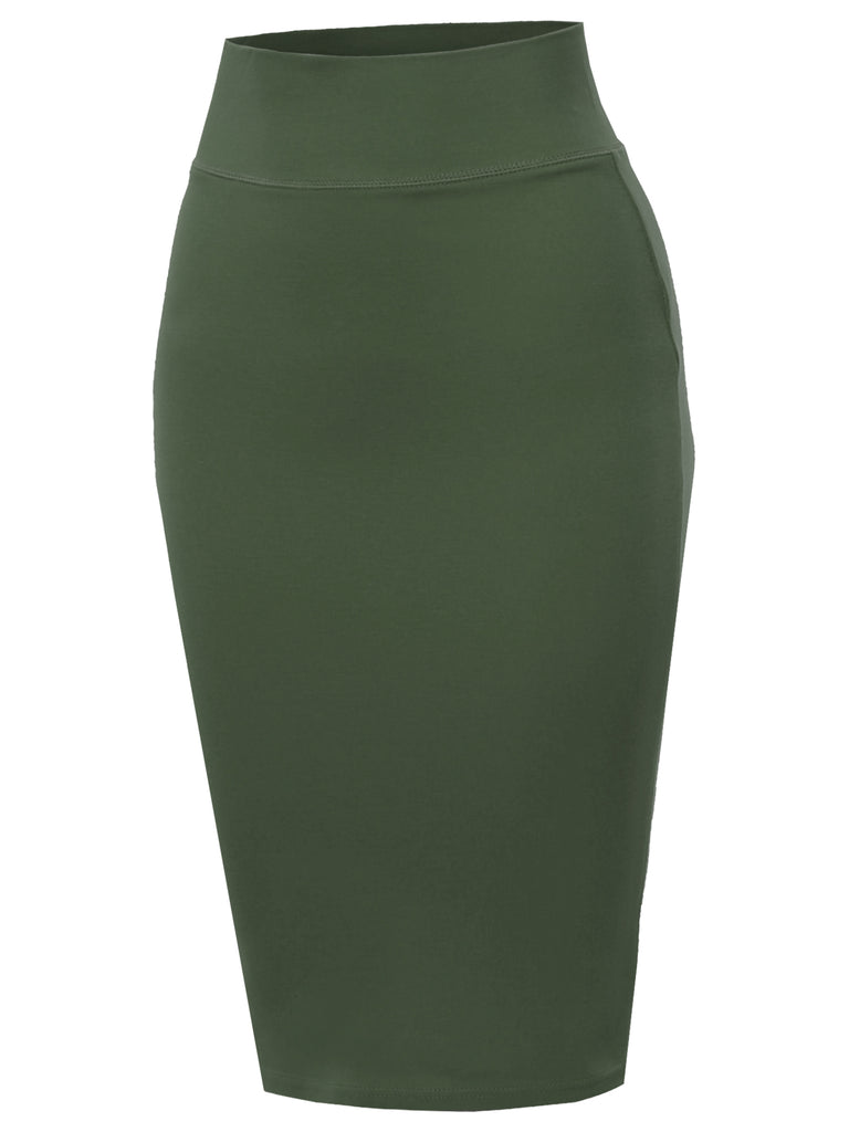 official YAWSKM0002 ponte pencil skirt knee length casual formal polite skirts pencil-skirt below knee below-knee thogn length alright right outwear wedding skirt party slim line solid tie dye mid rise high rise good material fantastic fabric techno