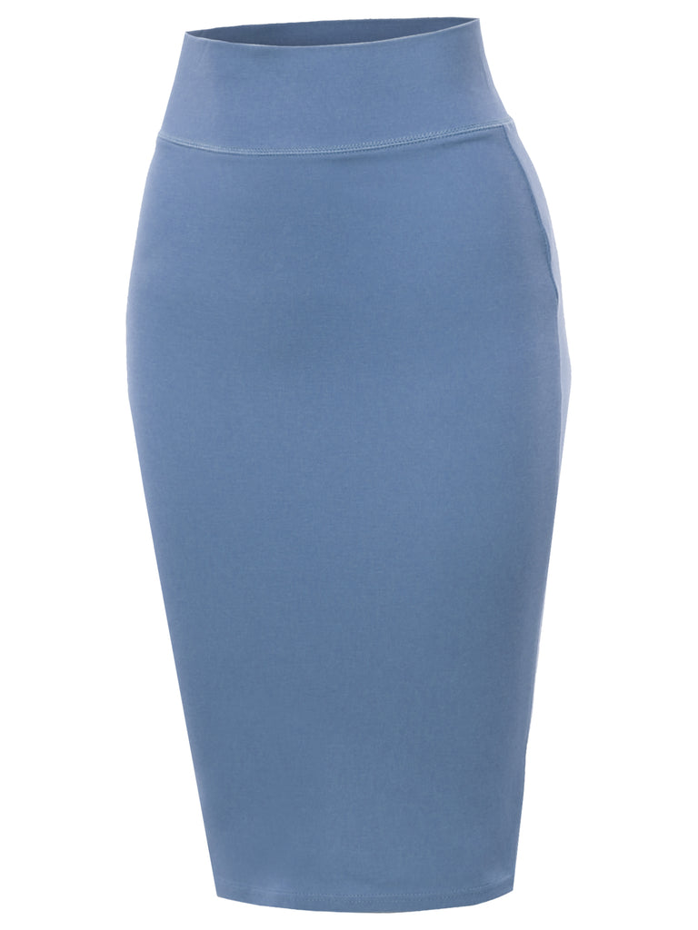 official YAWSKM0002 ponte pencil skirt knee length casual formal polite skirts pencil-skirt below knee below-knee thogn length alright right outwear wedding skirt party slim line solid tie dye mid rise high rise good material fantastic fabric techno