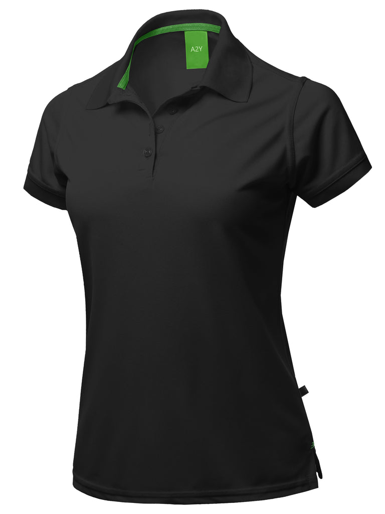petite junior-fit pk polo polyester golf school uniform neoncolor junior size fitted 4-button placket essential closet flattering fit Slim silhouette Slim-silhouette colorful Semi-stretchable ring spun fabric embroidery YAWSTS0003 textile vinyl golf