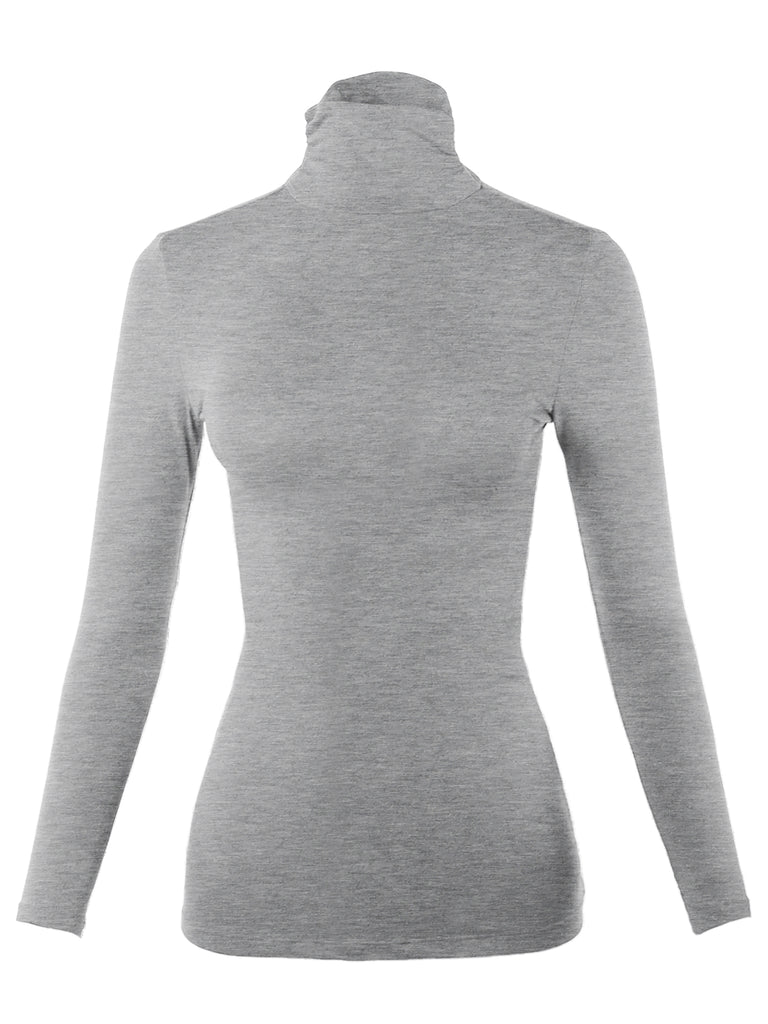 YAWTEL0023 funnel top long sleeve cotton jersey knit premium casual classic simple lady slim fit quality junior turtleneck funnel neck mockneck pullover cotton low hip length imported form-fitting silhouetee fitted looks good amazing wow wonderful