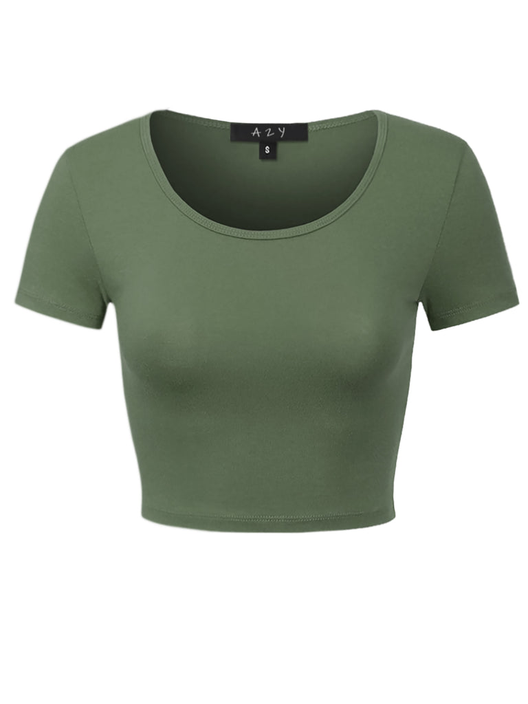sladys ladies fitted slimfit cotton cute croptop basic crop top stretchy stretchable croptop easy cotton soo basic any material easy styling too basic essential junior kits cropped junior high school uniform apologize YAWTKS0011 Short slv sleeve