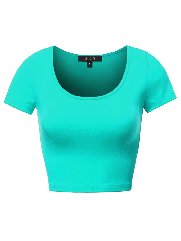 sladys ladies fitted slimfit cotton cute croptop basic crop top stretchy stretchable croptop easy cotton soo basic any material easy styling too basic essential junior kits cropped junior high school uniform apologize YAWTKS0012 Short slv sleeve