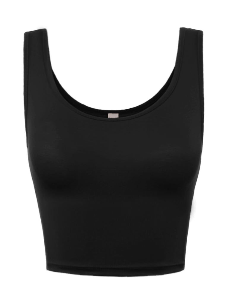 YAWTKV0021  junior petite popular affordable cheap springs summer white black fitted new tank tanktop cute  crop short slimfit solid sleeveless soft stretch daily holiday holidays beach trip travel party cocktail club nigthclub gym innerwear 